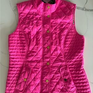 Lilly Pulitzer Quilted Vest with gold snaps